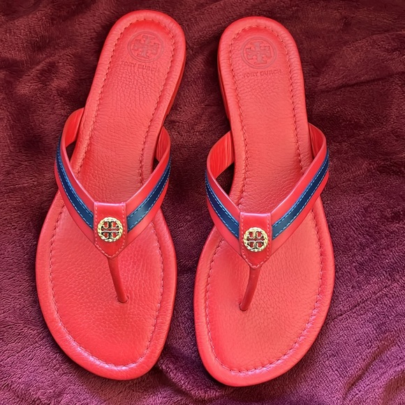 Tory Burch Maritime stripped leather sandals - Picture 2 of 6